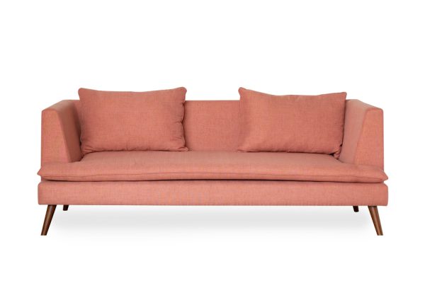 Poppy sofa 2.5 seats orange fabric