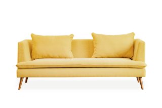 Poppy sofa 2.5 seats yellow fabric