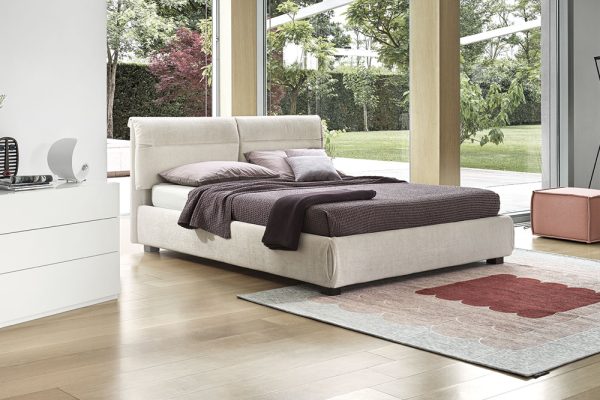 Giường Austin bọc da mày xám trắng 1m8 hiện đại sang trọng