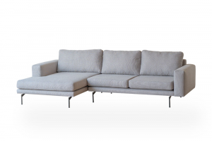 Soft fabric Eden sofa with luxurious white and gray color