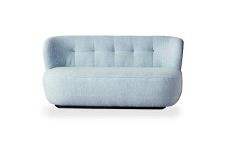 Moon sofa 2 seats blue fabric