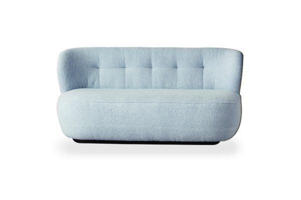 Moon sofa 2 seats blue fabric
