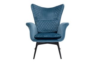 Armchair Tudor velvet rose màu xanh tươi mới sang trọng