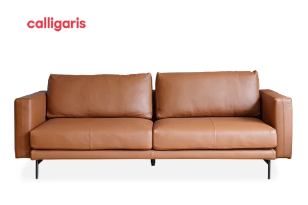 Rod sofa 3 seats leather L1U