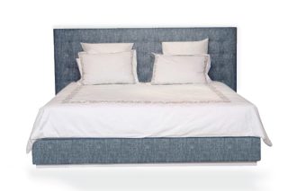 Giường Lạc viên 1m6 bọc vải sevilla màu xanh nhẹ nhàng thanh lịch