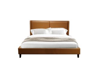 Osaka bed 1m8 cognac leather