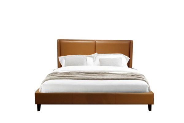 Osaka bed 1m8 cognac leather