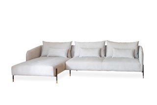 Sofa góc phải combo vải màu trắng hiện đại
