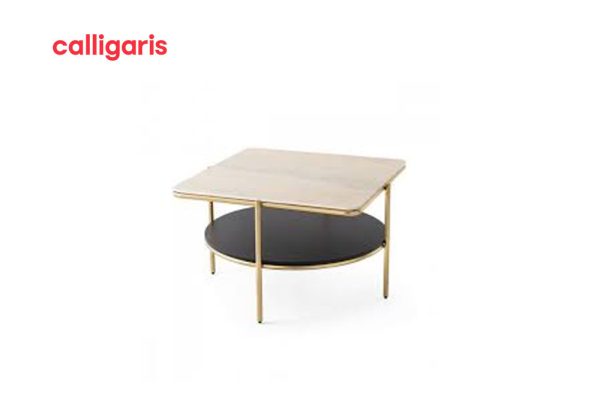 Bàn nước Puro mặt bàn ceramic có kệ để đồ tiện lợi hiện đại