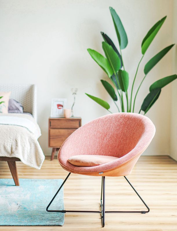 Armchair đpẹ màu hồng nhẹ nhàng hiện đại