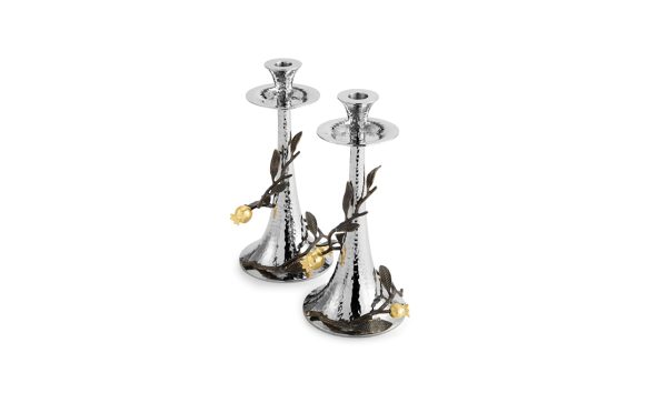 Set of 2 Pomegranate candlesticks 175497 Mca