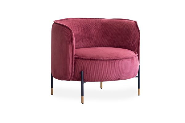 Armchair Royal vải màu hồng tươi mới cho không gian