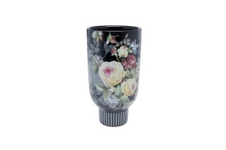 Bình đen hoa hồng kỳ diệu 27cm 53263K