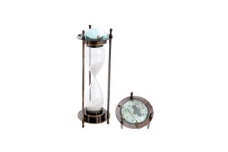 Đồng hồ cát Brass thủy tinh 58815