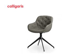 Igloo dining chair swivel 360 Grayton leather