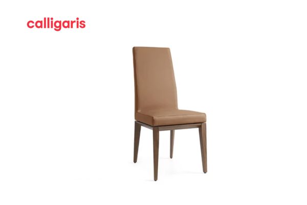 Bess dining chair brown leather L01