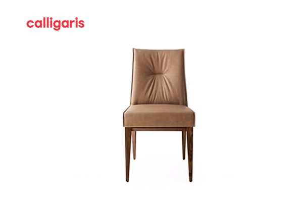 Romy dining chair brown leather L01