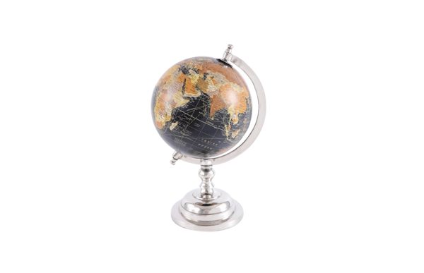 Black Brown Large Alu Ornament Globe 55768