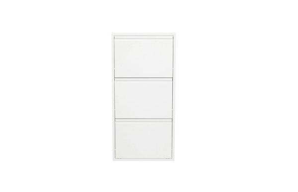 Caruso shoe cabinet 3 white drawers H103x50x14 9287K