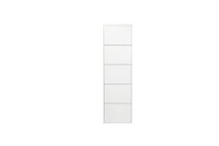 Caruso shoe cabinet with 5 white drawers H170x50x14 9288K