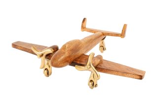 Tượng máy bay trang trí bằng gỗ / kim loại mango 58424