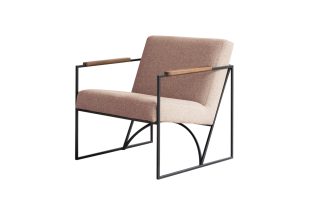 Armchair Arch màu hồng cùng với chân ghế thiết kế nghệ thuật hiện đại