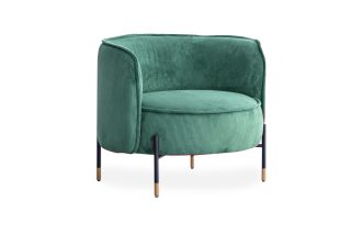 Armchair Royal vải màu xanh gam màu tươi mới