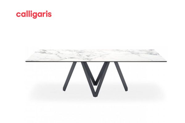 Cartesio ceramic dining table P2C