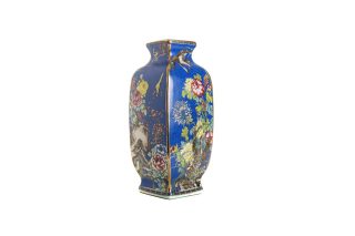 Blue square ceramic vase FLC059