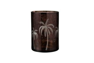 Bình Hurricane cây cọ thủy tinh nâu XL 24cm 21805