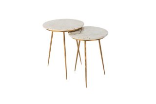 Bộ 2 bàn ben Marble GD WH sang trọng thanh lịch