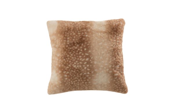 Bambi brown/ beige polyester pillow 42x43 7357
