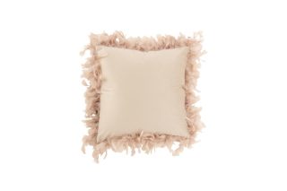 Gối lông vũ polyester hồng 45x45 7206