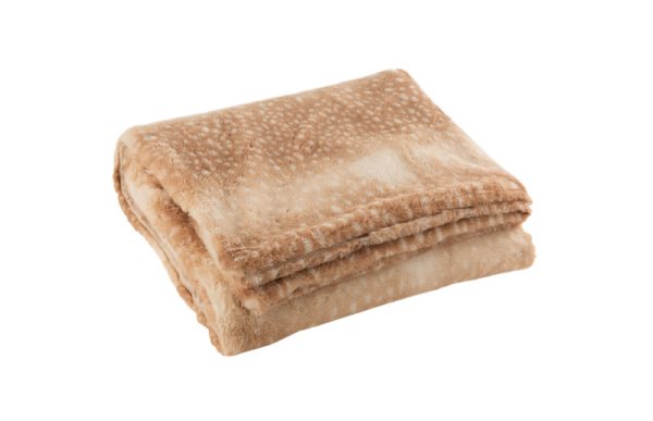 Khăn trải sofa Bambi kẻ sọc nâu / be 175x130 7358