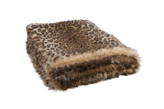 Khăn trải sofa kẻ sọc lông báo nâu / đen 76869J