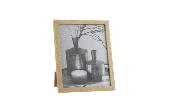 Golden tinsel wood frame 20x25 8122