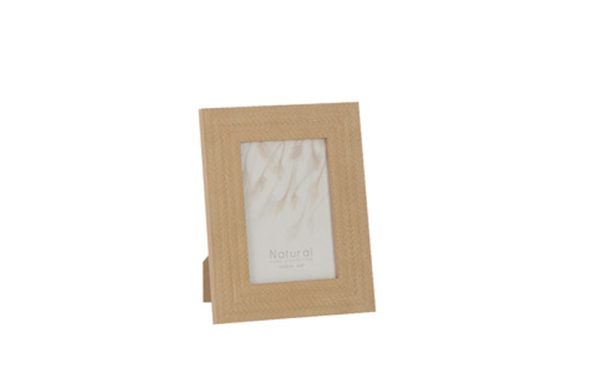Dark beige polystyrene woven picture frame 10x15 23592