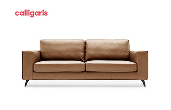 Sofa Square Next 3 Chỗ (Leather Antelope Brown Esprit L01)