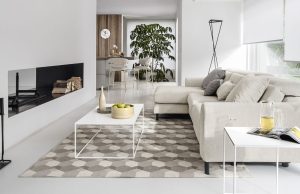 Sofa điện Norma góc trái da nâu nhẹ nhàng, snag trọng