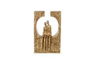 Tượng cặp đôi Poly vàng 17.5x7x27.5 16225