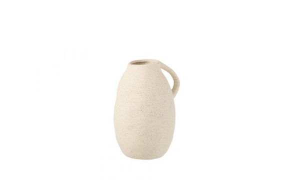 Medium beige ceramic vase 22666