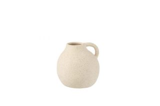 Small beige ceramic vase 22665