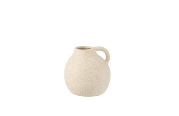 Small beige ceramic vase 22665