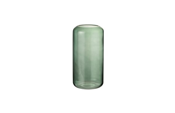 Cylinder vase green small 16x16x32 3704J