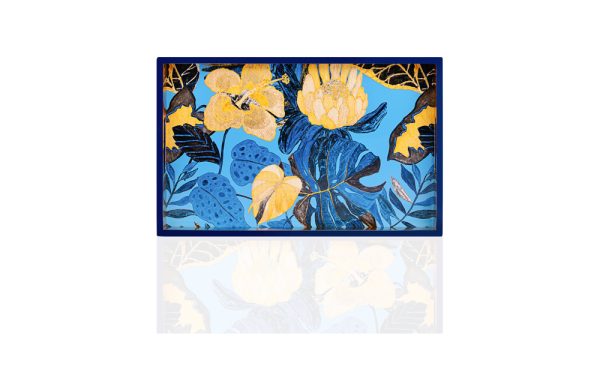 Khay chữ nhật hoa loa kèn - KHAY02010085