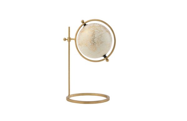 Quả địa cầu trắng / vàng lớn 15726J