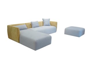 Monaco right corner sofa + fabric pedestal 2041/13 +141/23