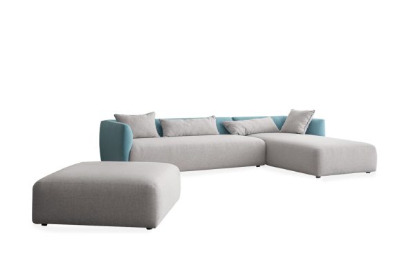 Monaco left corner sofa + Fabric pedestal 559/03 +141/23