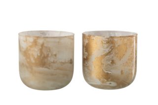 Bình Hurricane vàng/ trắng lớn loại 2 26667J