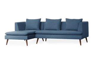 Poppy right corner Sofa blue fabric VACT9660